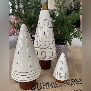 Creative Co-Op Ceramic Trees - Set of 3